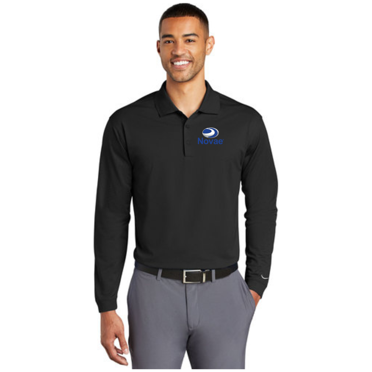 466364 Nike Long Sleeve Dri-FIT Stretch Tech Polo