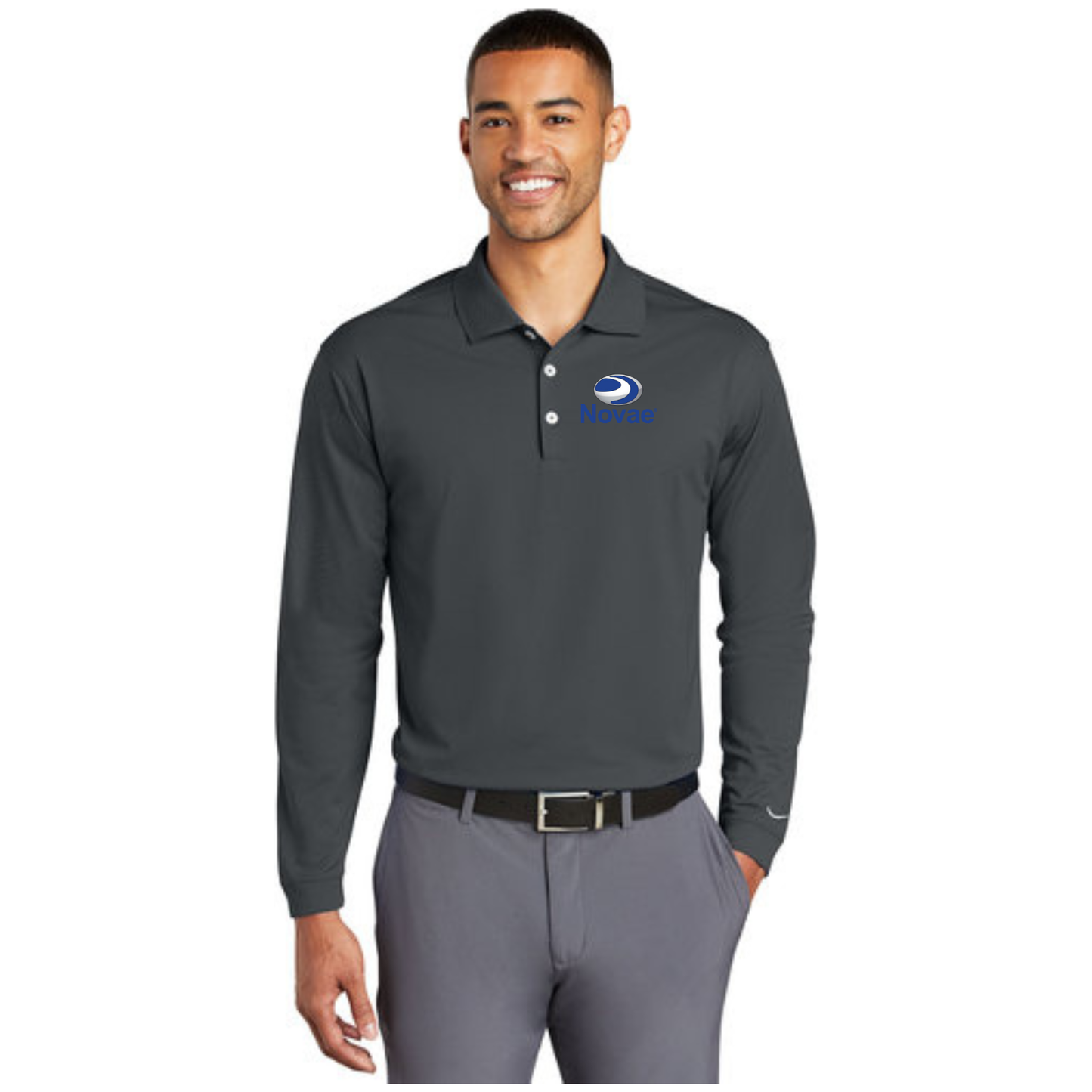 466364 Nike Long Sleeve Dri-FIT Stretch Tech Polo
