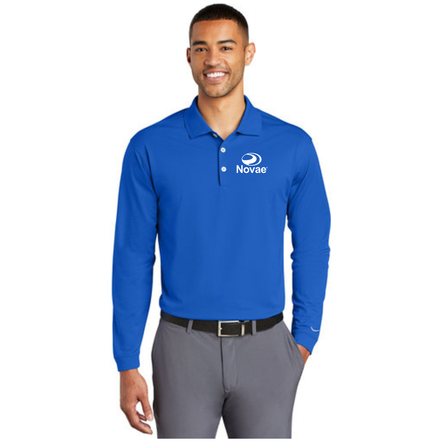 466364 Nike Long Sleeve Dri-FIT Stretch Tech Polo