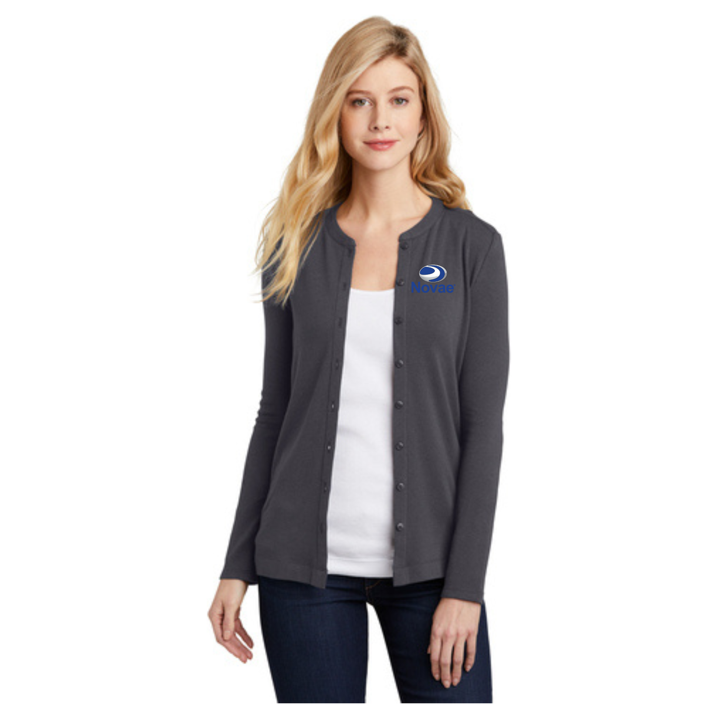 LM1008 Port Authority® Ladies Concept Stretch Button-Front Cardigan