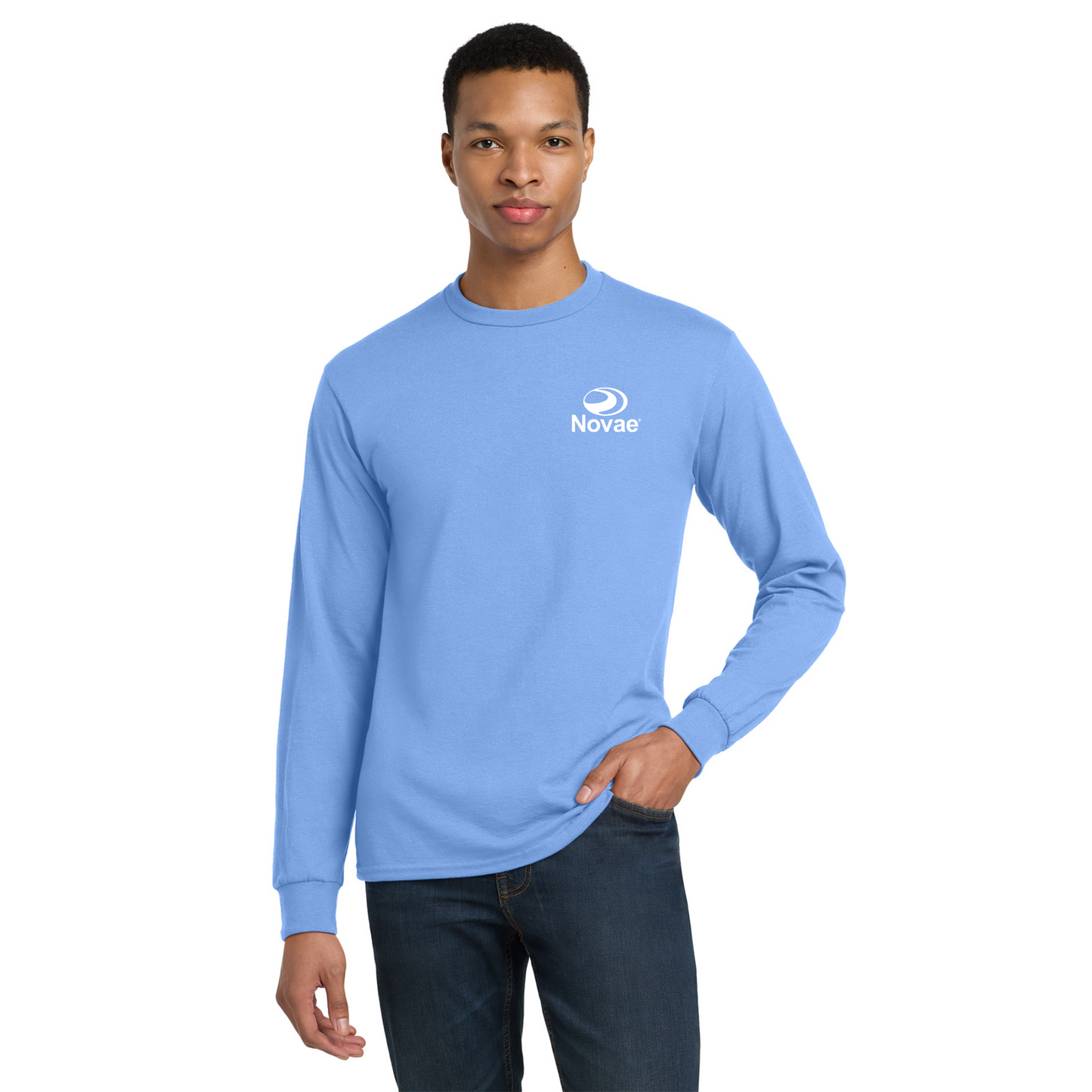 50% Cotton/50% Poly Long Sleeve T-Shirt - 8400