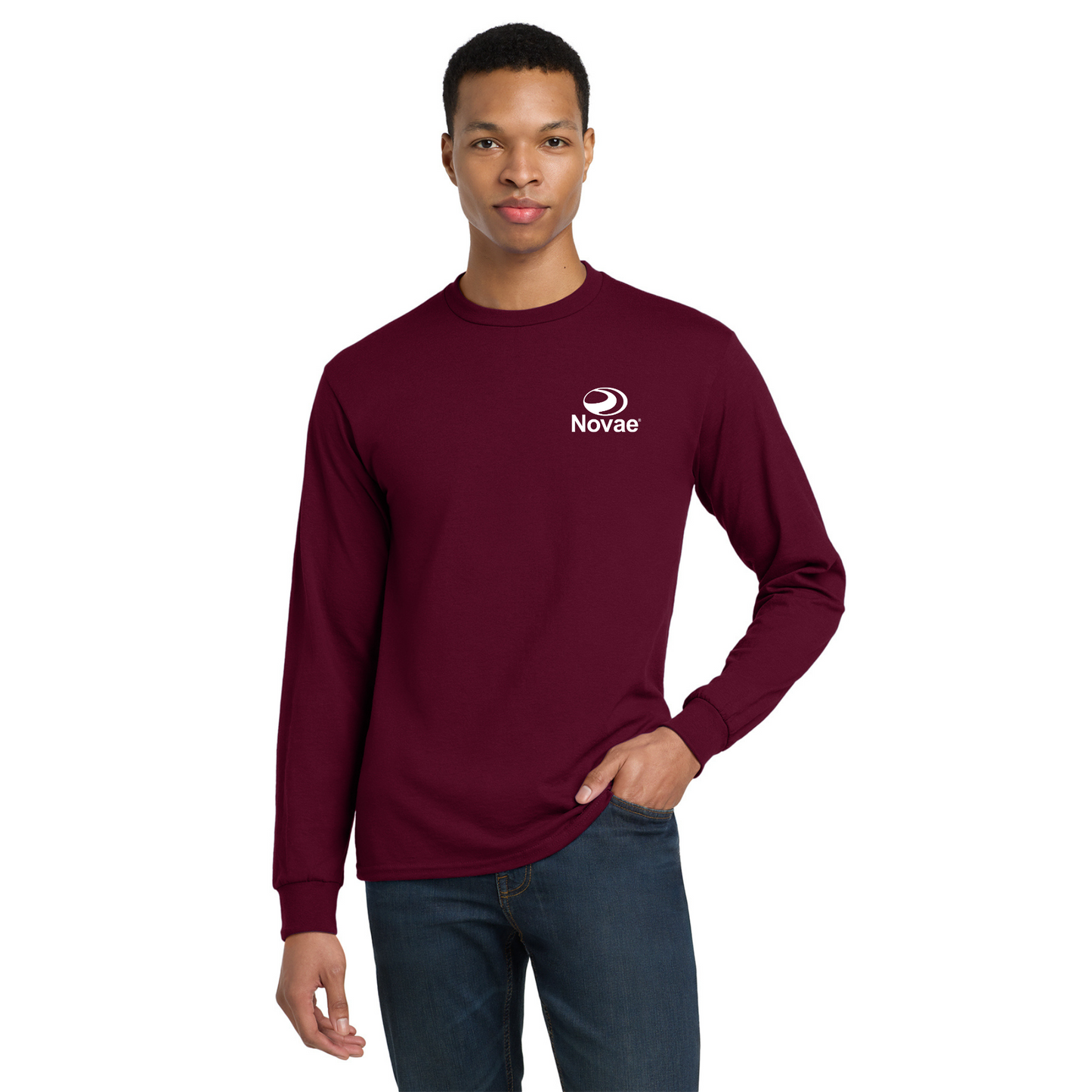 50% Cotton/50% Poly Long Sleeve T-Shirt - 8400