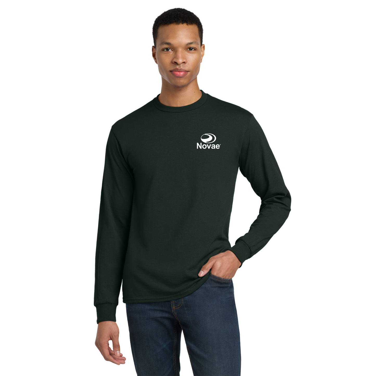 50% Cotton/50% Poly Long Sleeve T-Shirt - 8400