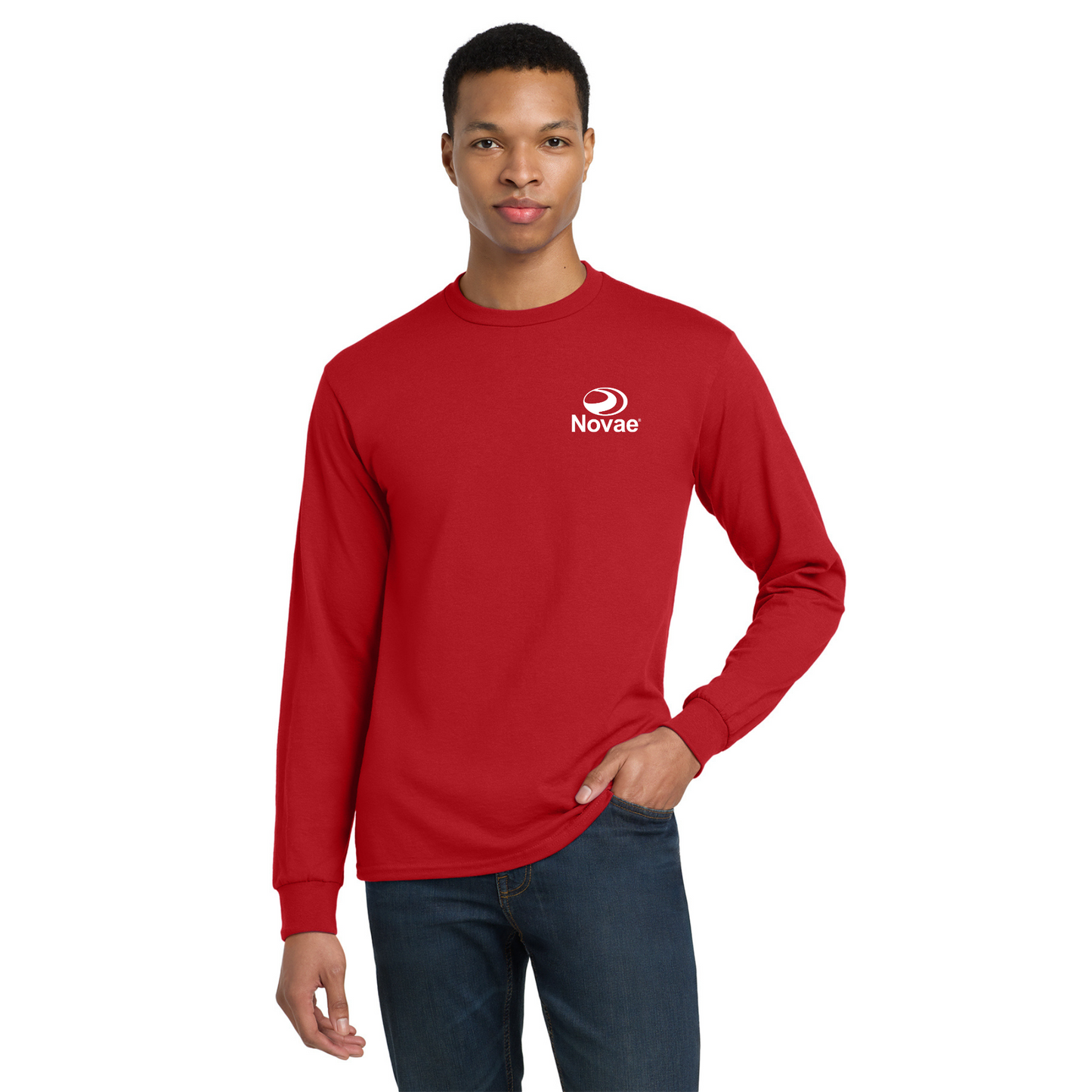 50% Cotton/50% Poly Long Sleeve T-Shirt - 8400