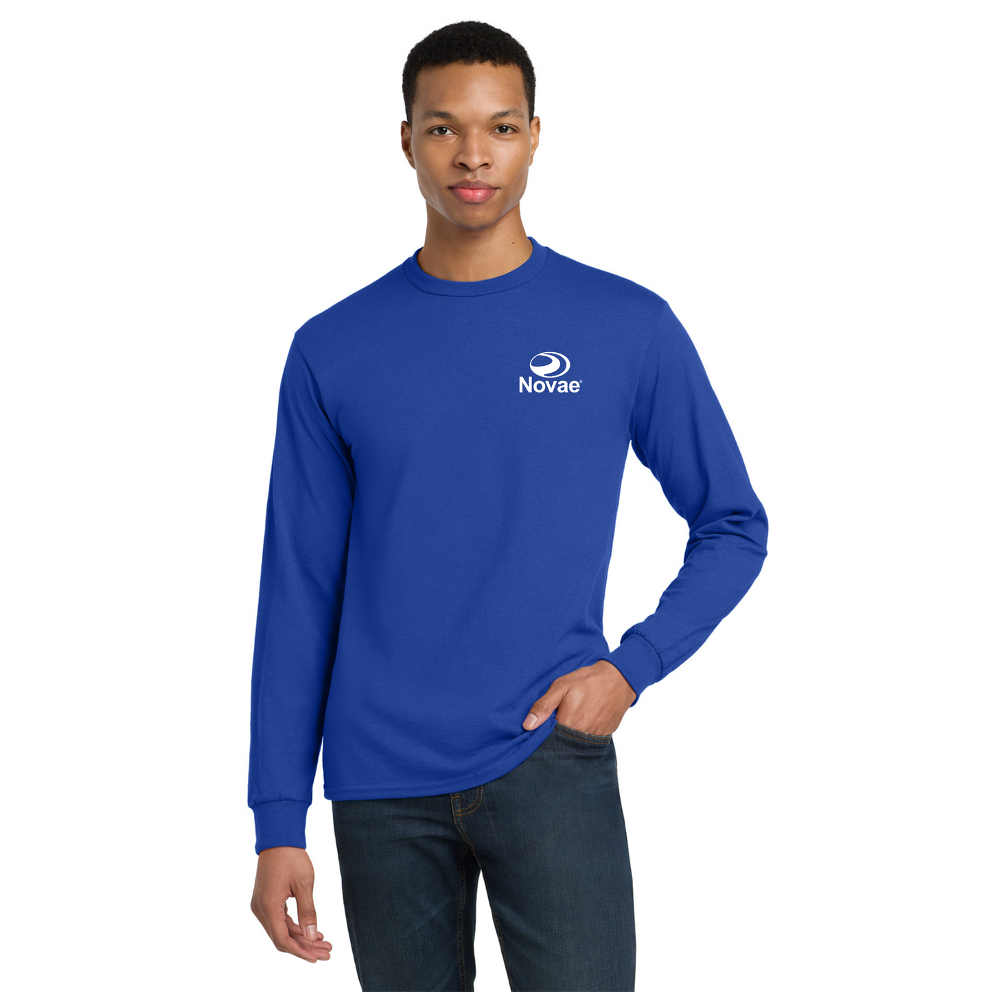 50% Cotton/50% Poly Long Sleeve T-Shirt - 8400
