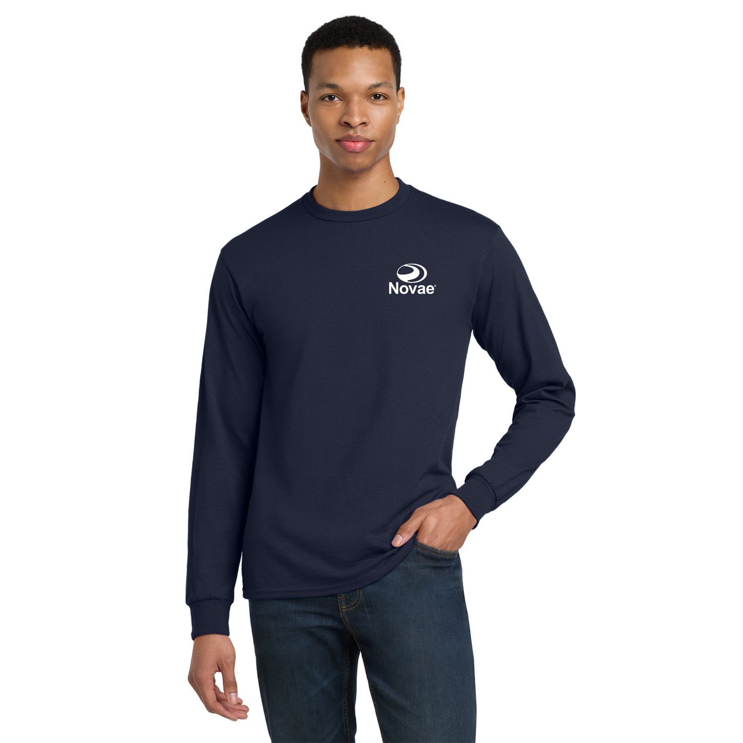50% Cotton/50% Poly Long Sleeve T-Shirt - 8400