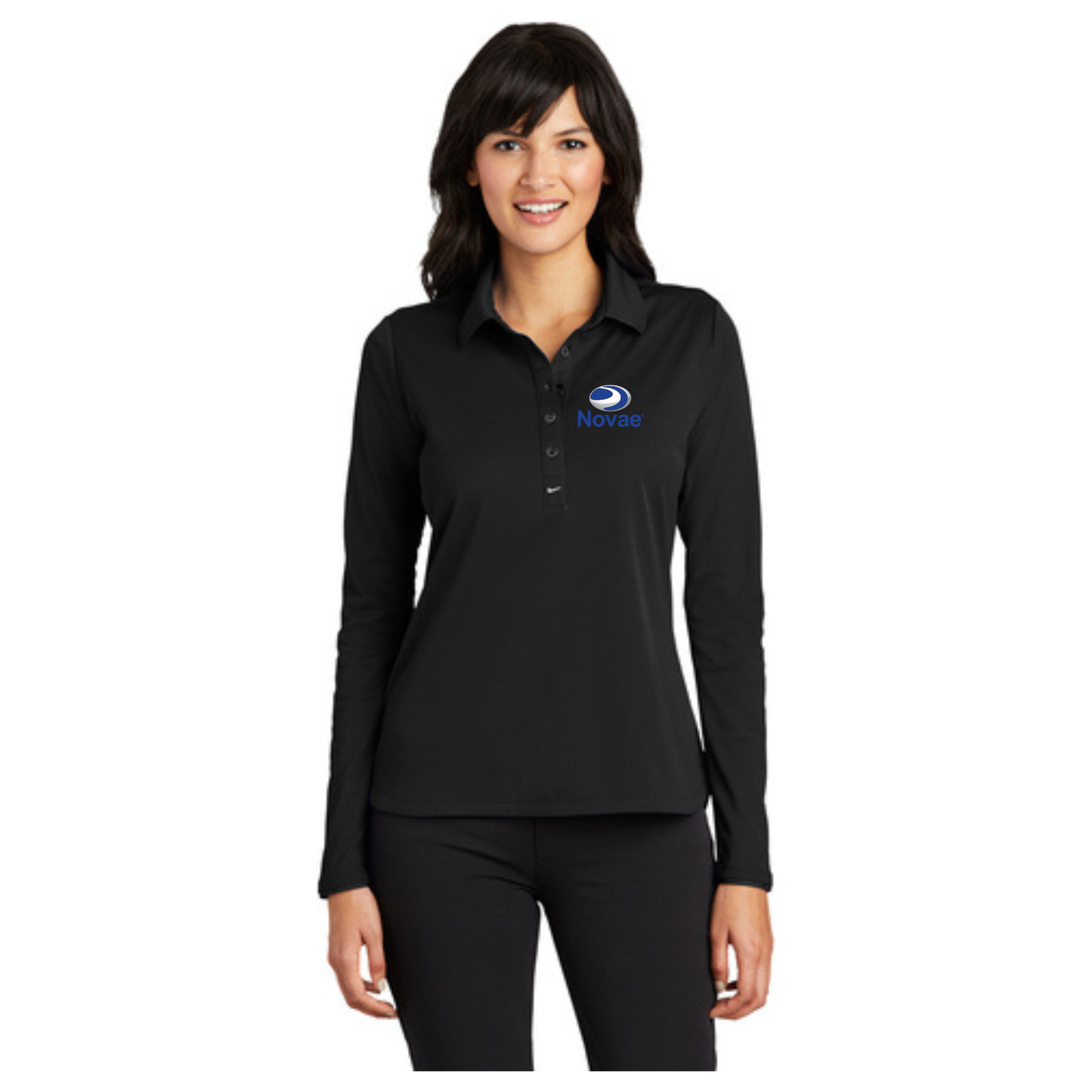 545322  Nike Ladies Long Sleeve Dri-FIT Stretch Tech Polo