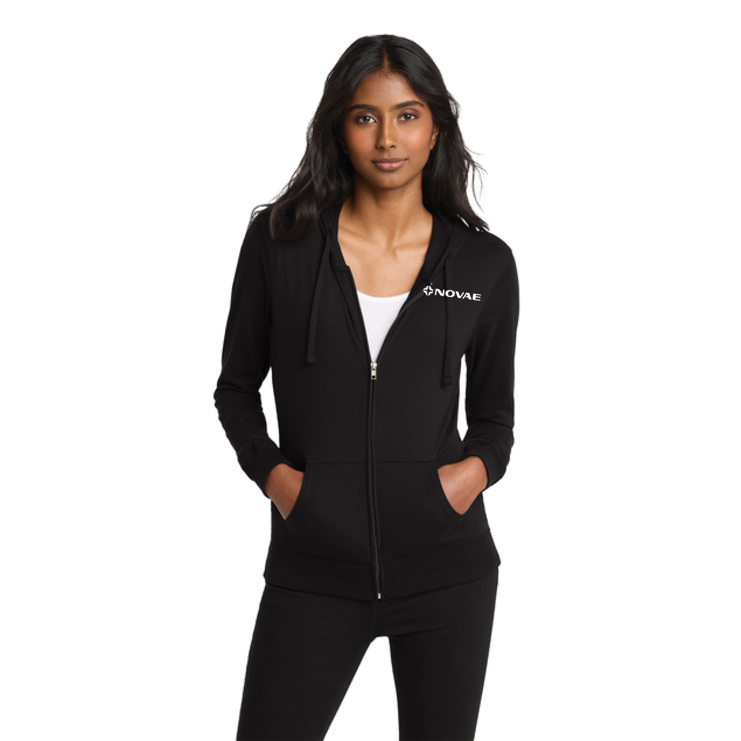 District® Women’s Fitted Jersey Full-Zip Hoodie