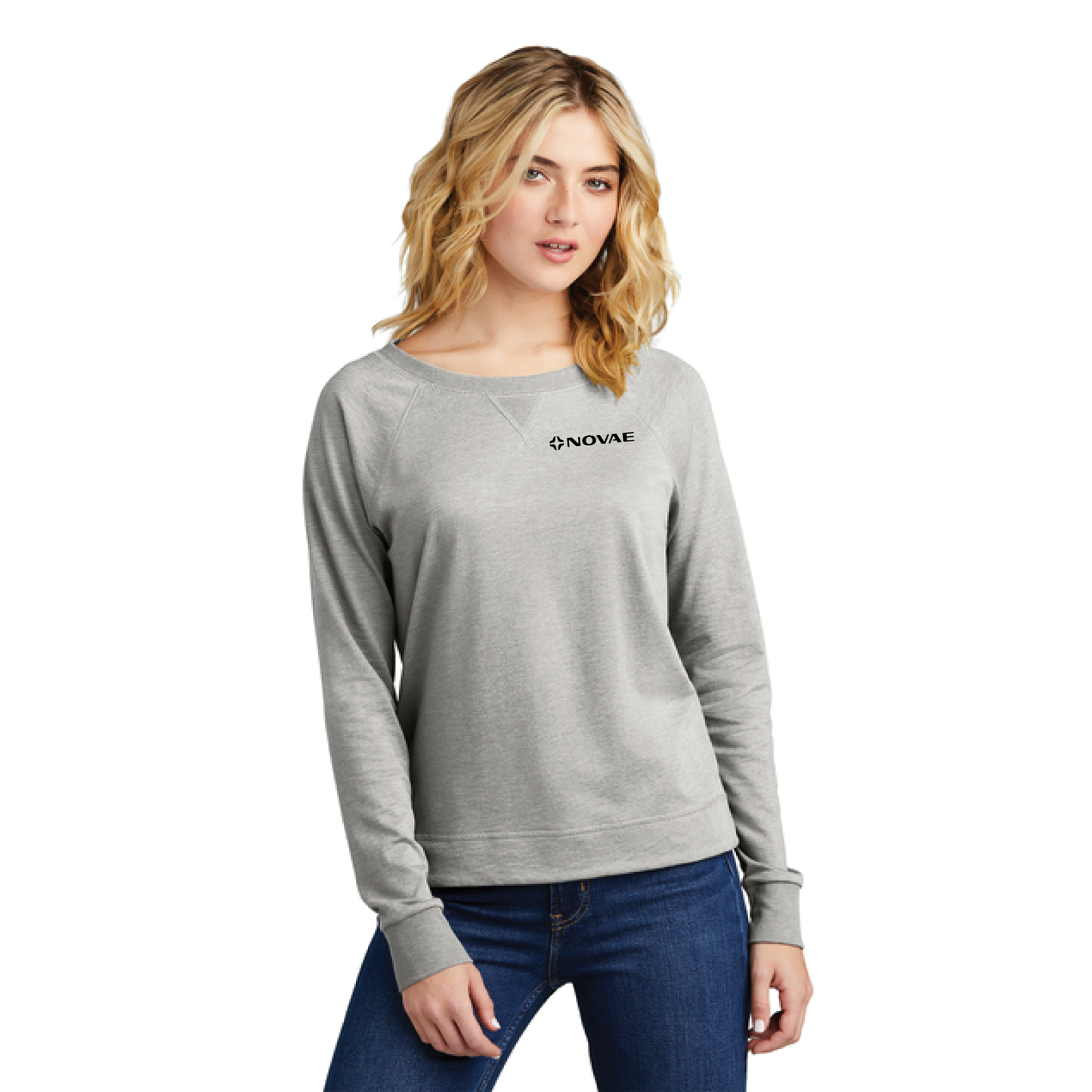 District® Women’s Featherweight French Terry™ Long Sleeve Crewneck