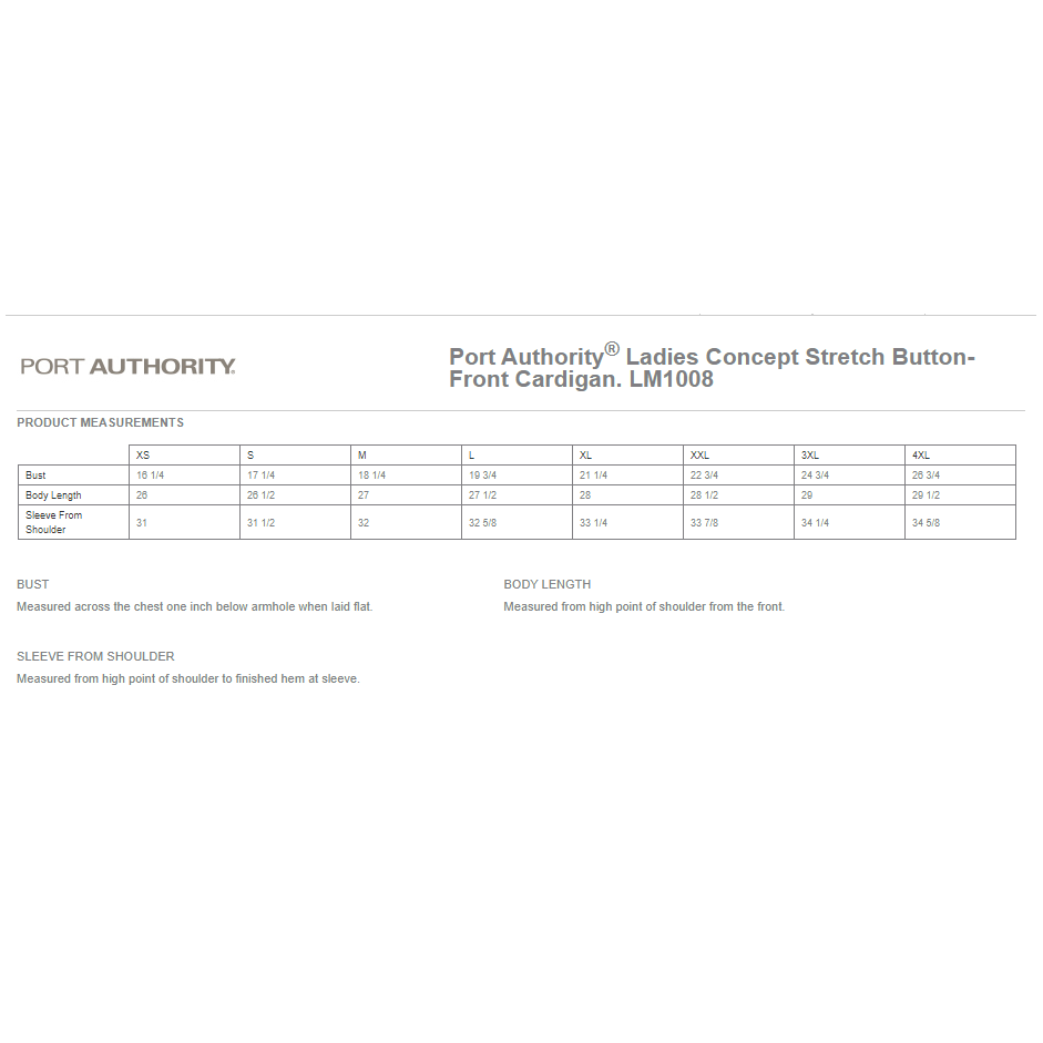 LM1008  Port Authority® Ladies Concept Stretch Button-Front Cardigan